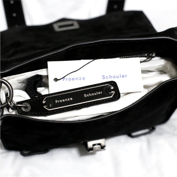 Proenza Schouler Black PS1 Black Suede Mini Crossbody Bag - Picture 7 of 7
